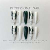 square Handmade press on nails artifical nails cat eye nails