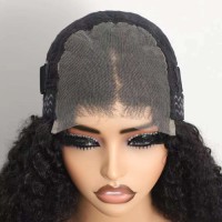 deep curly hair gluless wig human hair